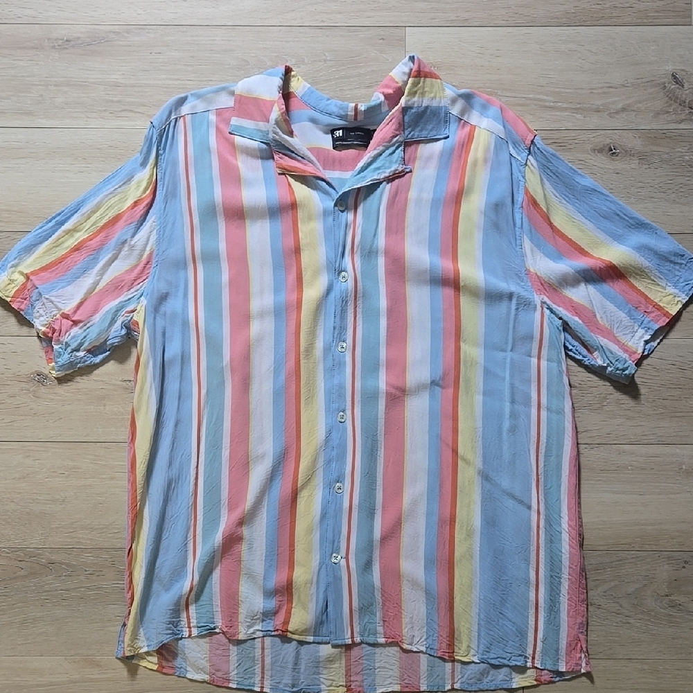 Colorful Striped Men's Shirt